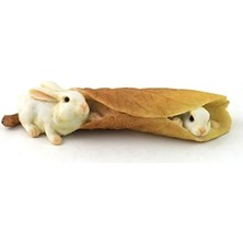 Hakay El Boyaması Tavşan Figürü, Minyatür Bahçe Dekoru