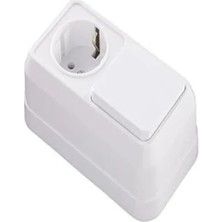 Hakay Beyaz Sıva Üstü Ikili Topraklı Priz