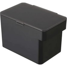 Hakay Hava Geçirmez Evcil Hayvan Maması Saklama Kabı - Şeffaf Kapaklı, Saplı - 8 Lb., 1,6 Galon, Siyah