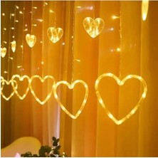 Hakay 12'li Kalp LED Işık Zinciri, 3 Metre Dekoratif Aydınlatma