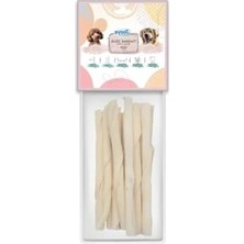 Hakay 12 Adet Sığır Derisinden Beyaz Burgu Çubuk