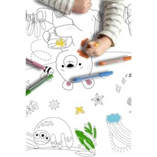 Hakay Dev Boyama Kağıdı Rulosu - Hayvanlar Alemi, 5 Metre x 45 cm