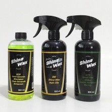 Shine Wax Seramik Şampuan & Hızlı Cila & Lastik Parlatıcı Jel 500 ml 3'lü Set