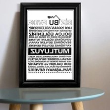 Hakay Aileye Özel Baskılı Dekoratif Çerçeve, A4 Boyut