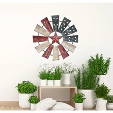 Hakay 53,3 cm Uzun Yel Değirmeni Dekor, Iç ve Dış Mekan Için Vatansever Duvar Sanatı