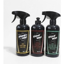 Shine Wax Ppf Şampuan & Demir Tozu Temizleyici & Lastik Parlatıcı Sprey 500 ml 3'lü Set
