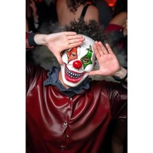 Hakay Kırmızı Yeşil Palyaço Maskesi - Eğlenceli Kostüm Aksesuarı