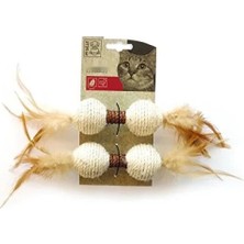 Hakay Toksik Olmayan Kedi Oyuncağı - Natura Dumbbells Mix Color