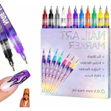 Hakay 12 Renk Oje Sanatı Kalemi Seti, Su Bazlı