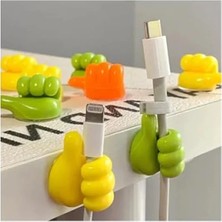 Hakay Yapışkanlı Renkli Kablo Tutucu Seti - 10 Adet