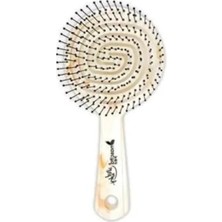 Hakay Üç Boyutlu Oval Saç Fırçası - 16 Beyaz Mermer