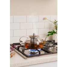 PremiumPort Cam Demlik 1 Litre, Bitki ve Çay Demliği, Şık ve Sağlıklı Kullanım