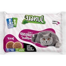 Hakay Çift Lezzetli Kedi Maması - Somon ve Biftek 4 x 100 gr