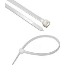 Hakay Beyaz Plastik Cırt Kelepçe - 100 Adet (4.8 x 450 Mm)