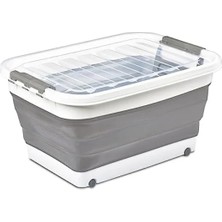 Hakay 45 Lt Tekerlekli Katlanabilir Akordiyon Saklama Sepeti - Pratik ve Taşınabilir