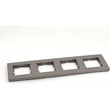 Hakay Antrasit Dörtlü Plastik Çerçeve - Hızlı Bağlantı