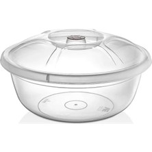 Hakay Kapaklı Şeffaf Plastik Hamur Leğeni - 15 Litre