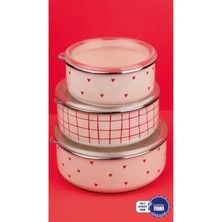 Hakay Vakum Kapaklı Yiyecek Saklama Kabı Seti, Ocaklarda Kullanıma Uygun