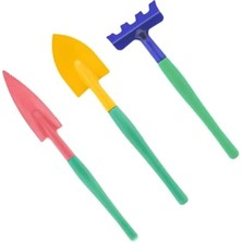 Hakay Hobi 3'lü Set Çapa Tırmık Metal Bahçe Araçları
