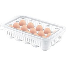 Hakay 15'li Kapaklı Plastik Yumurtalık - 28X18X7 cm