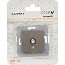 Hakay Antrasit Uydu Prizi - Düğmeli Kapak, Çerçevesiz Tasarım