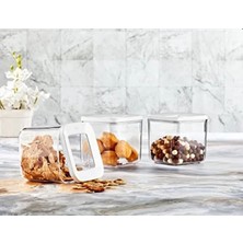 Hakay 3 Adet 700 ml Kapasiteye Sahip Kare Saklama Kabı