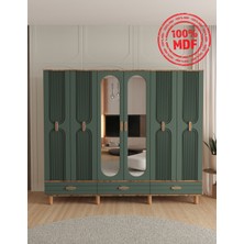 T&B Venüs 6 Kapaklı Çekmeceli Gardırop - Tamamı Mdf