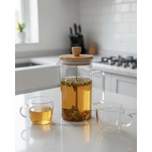 PremiumPort Bambu French Press 1000 Cc, Bitki Çayı ve Kahve Filtreli, Şık Tasarım
