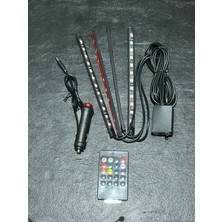 Araçlara Uyumlu Rgb LED Ayak Altı Işık Seti, Kumandalı, Kolay Montaj