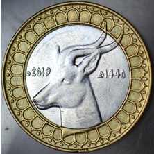 Banknoting Cezayir 50 Dinar 2019 Gazel Temalı Bimetal.