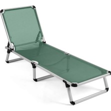 Missidea Alüminyum Katlanır ve Taşınır Şezlong Dark Green