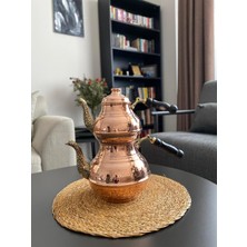 PremiumPort Bakır El Dövme Desenli Çaydanlık, Şık ve Zarif Tasarım