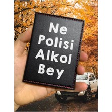 Vinleks Deri Ruhsat Kılıfı, Polise Desenli, Dikişli, Oto Koruyucu