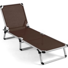 Missidea Pupo  Alüminyum Katlanır ve Taşınır Şezlong Gold Black