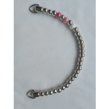 Hobi Durağı 18 cm Uçları Gümüş Halkalı C Model Çanta Sapı-Tekli