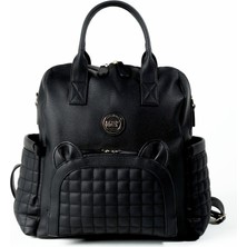 Markaon Üreticiniz Kitty Deri Anne Bebek Bakım Sırt Çantası 7271 Siyah YN1348