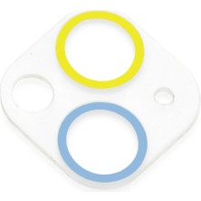 Markaon Üreticiniz Newface Apple iPhone 13 Renkli Kamera Lens Koruma Cam - Sarı-Mavi YN1348