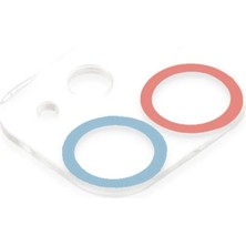 Markaon Üreticiniz Newface Apple iPhone 12 Renkli Kamera Lens Koruma Cam - Pembe-Mavi YN1348