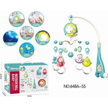 Markaon Üreticiniz BIB-648A-55 -Işıklı Müzikli Kumandalı Mavi Bebek Dönencesi YN1348