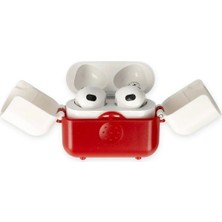 Markaon Üreticiniz Newface Apple Airpods 3 (3.nesil) Basmalı Kılıf - Kırmızı-Beyaz YN1348