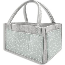 Markaon Üreticiniz  keçe Anne Bebek Bakım Çantası 772 Yeşil Çiçek YN1348