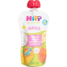 Markaon Üreticiniz Organik Mangolu Yoğurtlu Muzlu Şeftali Püresi 100 gr YN1348