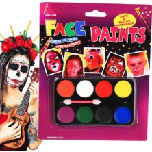 Markaon Üreticiniz Palyaço Yüz Boyama Seti Fırçalı Makyaj Boyama Seti 8 Renk YN1348