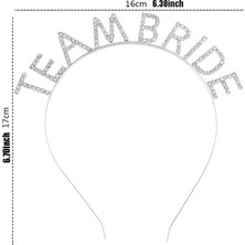 Markaon Üreticiniz Gümüş Kaplama Kristal Taşlı Team Bride Taç 16X17 cm YN1348