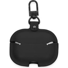 Markaon Üreticiniz Newface Apple Airpods 3 (3.nesil) Çanta Deri Kılıf - Siyah YN1348