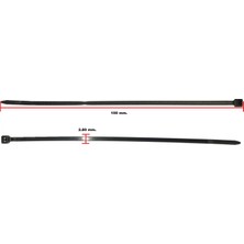 Gutsy Plastik Cırt Kelepçe 10 cm x 2.8 mm Siyah | Kablo Bağı | 100 Adet