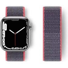 Markaon Üreticiniz Newface Apple Watch 42MM Hasırlı Cırtcırtlı Kordon - Pembe YN1348