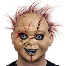 Üreticiniz Çaki Korku Bebek Maskesi – Saçlı Plastik Yüz Maskesi YN1348