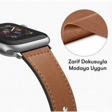 Markaon Üreticiniz Newface Apple Watch 42MM KR415 Luaz Deri Kordon - Beyaz YN1348