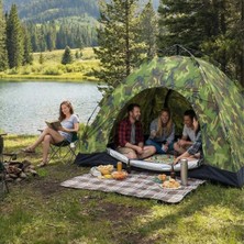 By Nevser® 4 Kişilik Otomatik Kamp Çadırı Kamuflaj Kumaş Outdoor Çadır Hızlı Kurulum Doğa Kamp Çadırı 200 x 200 x 140 cm